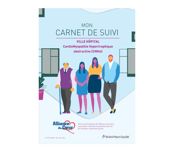 Couverture du carnet de suivi pour la cardiomyopathie hypertrophique obstructive